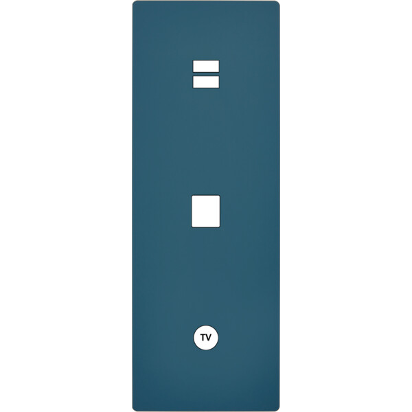 Façade "m" gris mat triple verticale 1 chargeur usb 1 media 1 prise tv sans vis - Modelec - 389523M