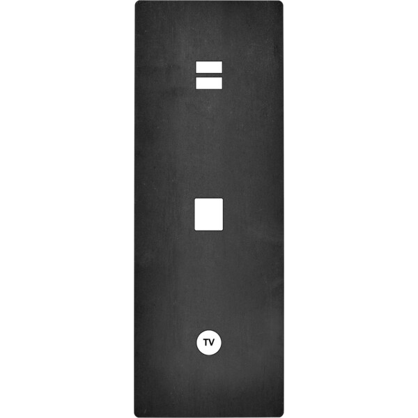 Façade "m" acier verni triple verticale 1 chargeur usb 1 media 1 prise tv sans vis - Modelec - 389541M