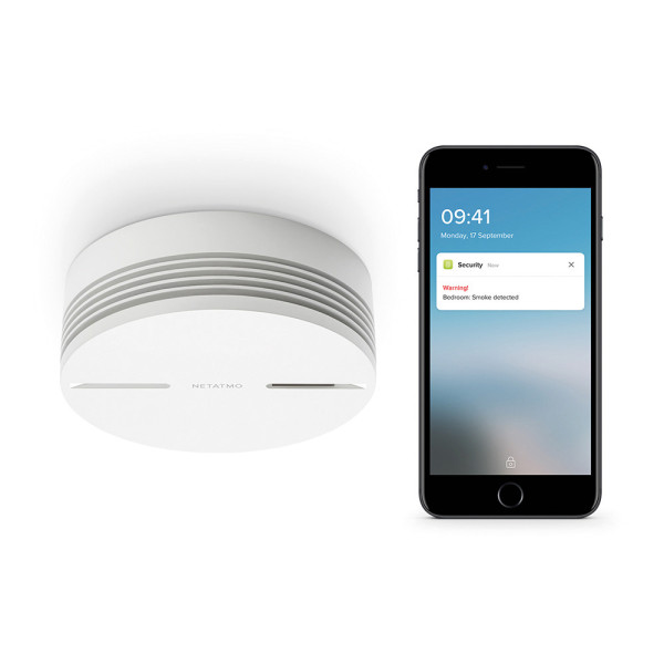 Détecteur de fumée intelligent et connecté netatmo avec alerte sur smartphone - Netatmo - NSA-PRO-FR