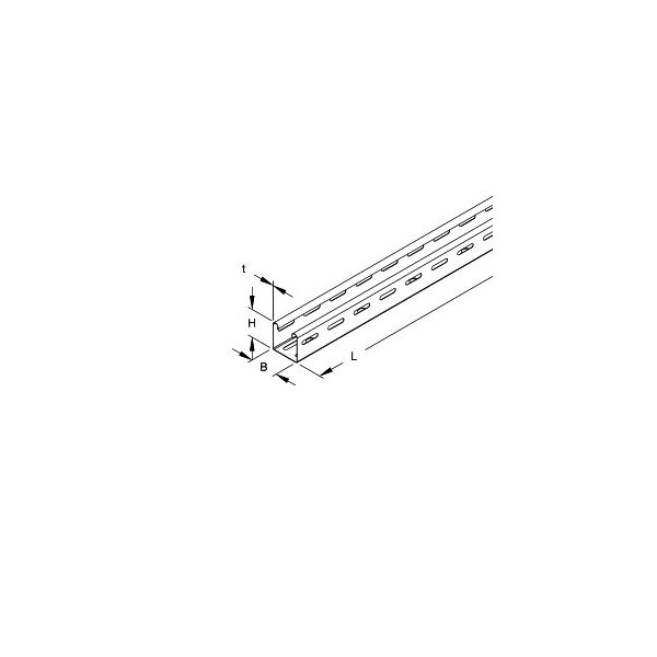 Mini Chemin de câble avec eclisse RV Z 27550x50 + 4xFLM6X12 (prix au mètre) - Niedax - 209507