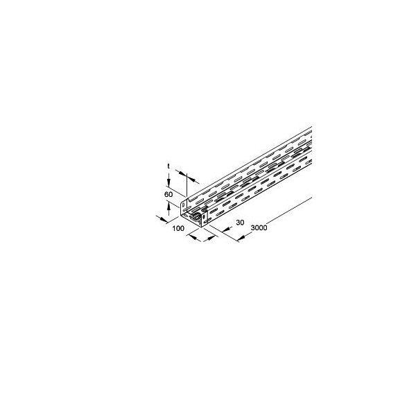 Chemin de câble H60x100 + 2xFLM6X12 (prix au mètre) - Niedax - 257300