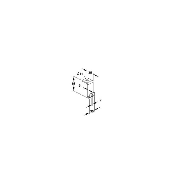 Agrafe de suspension console murale Z 27560x110 - Niedax - 280780