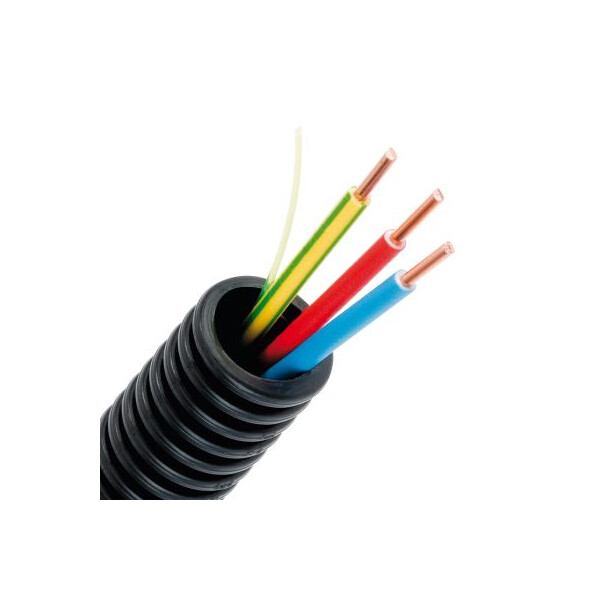 Gaine ICTA préfilée 3G1,5mm² BRV/J diamètre 16 couronne de 100m - NoName - PREFILCO16