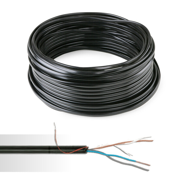 Câble téléphone PTT92 2 paires 0,6mm² couronne de 100m - NoName - 01841161