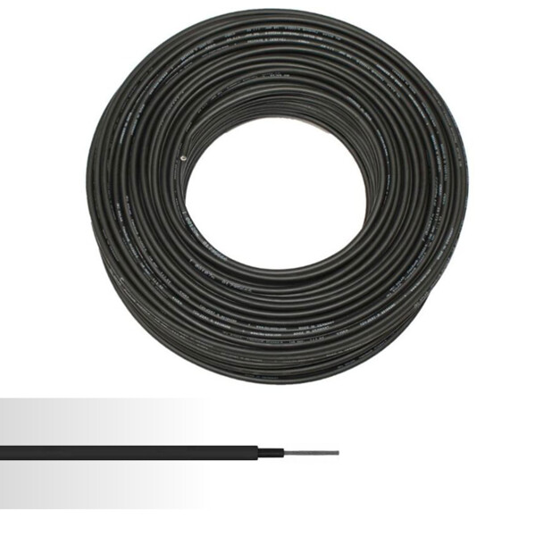 Câble photovoltaïque H1Z2Z2-K 1X6mm² noir  - NoName - 13443024