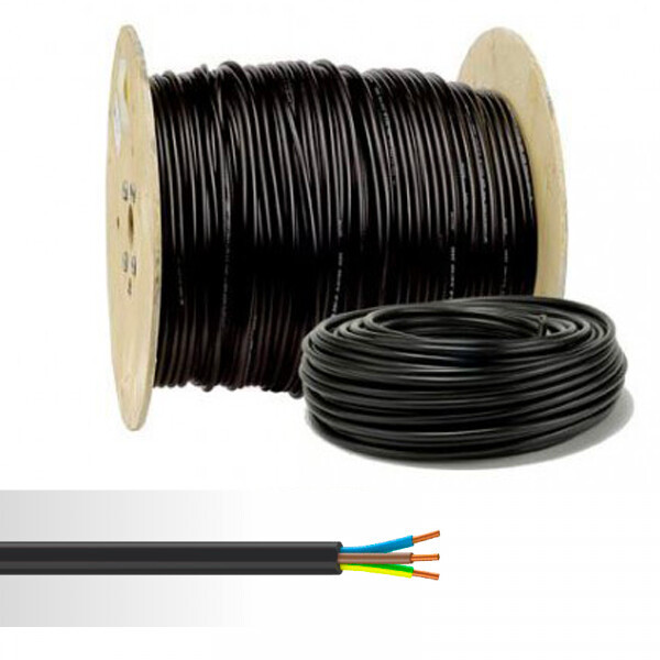 Câble électrique rigide U-1000 R2V 3G10mm² noir - NoName - 01360453
