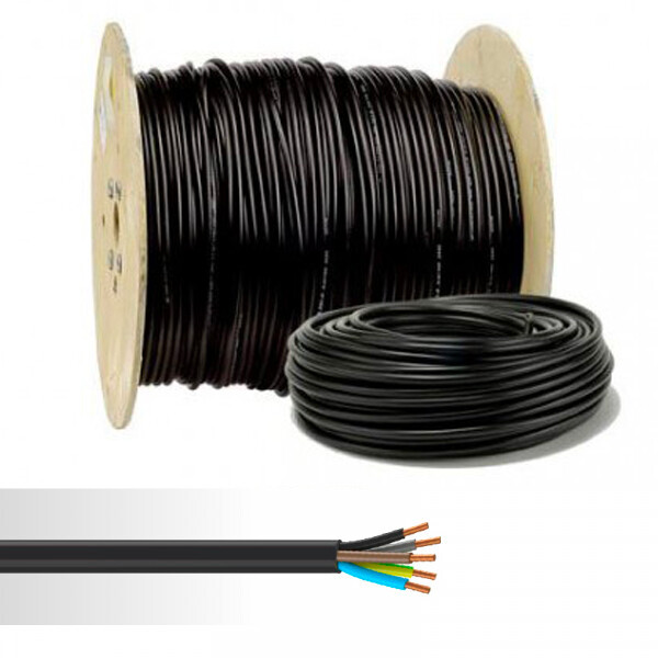Câble électrique rigide U-1000 R2V 5G10mm² noir - NoName - 01360853