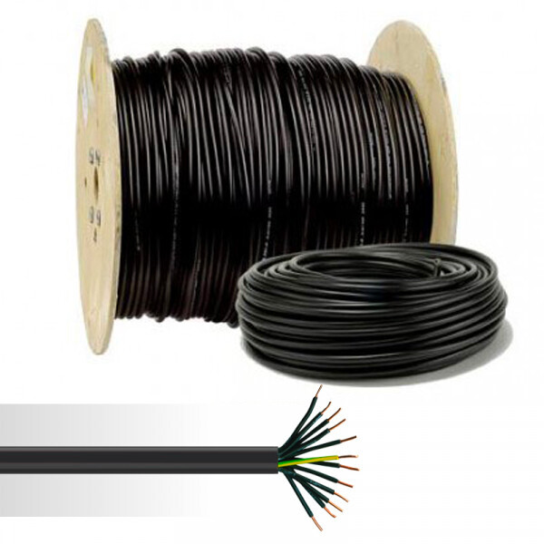 Câble électrique rigide U-1000 R2V 12G1.5mm² noir - NoName - 01361400