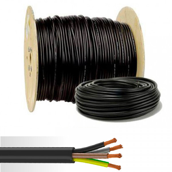 Câble électrique souple HO7RN-F 4G2,5mm² noir  - NoName - 01394758