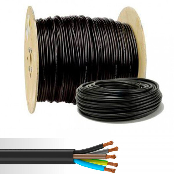 Câble électrique souple HO7RN-F 5G2,5mm² noir - NoName - 01394781