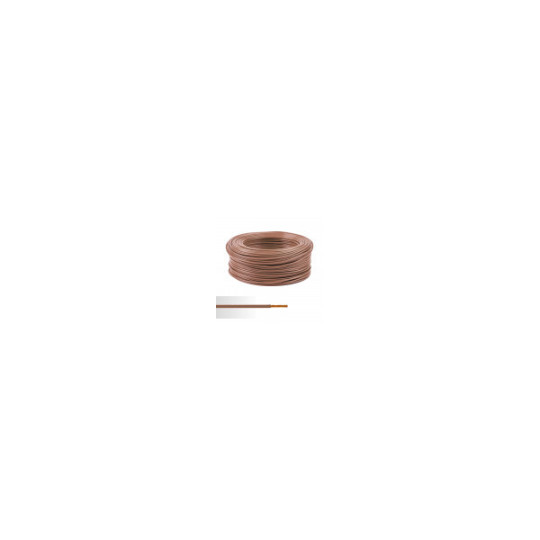 Fil électrique souple HO7V-K 4mm² marron couronne de 100m  - NoName - 01272087