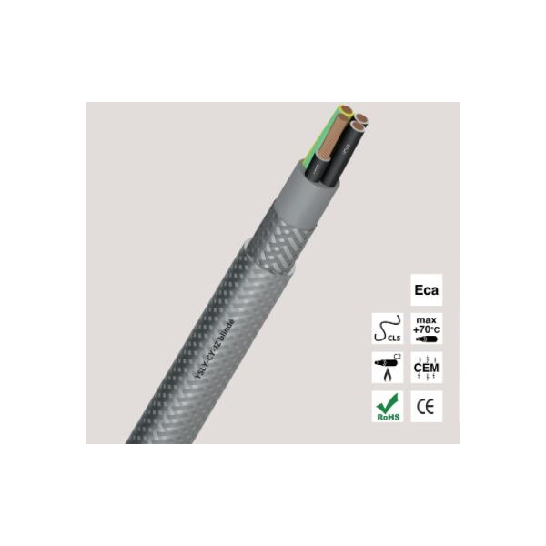 Câble souple blindé 5G1mm² numéroté PVC transparent YSLY-CY-JZ - NoName - 14151574