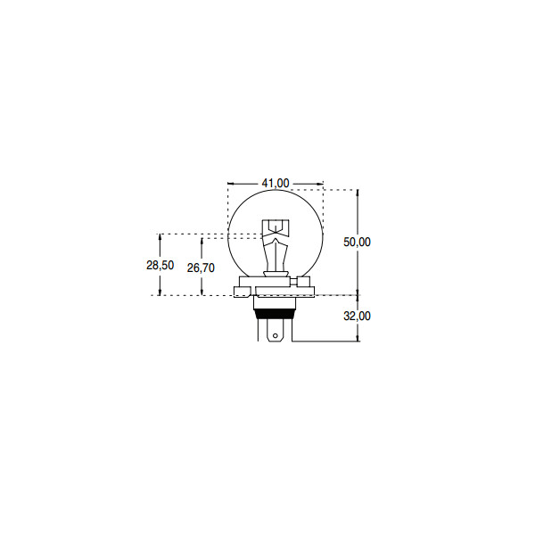 Lampe Phare 12V 45/40W P45T ø41mm Orbitec - Orbitec - 122793