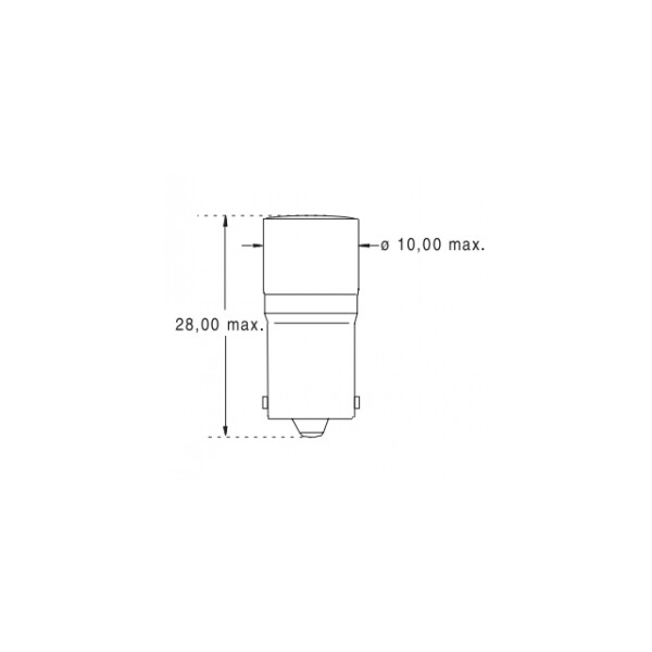 Lampe Multi-Led Orbitec - BA9s - Ø10mm - 28V - 17/13mA - 8 Chips - 120° - 170/160MCD - 565nm - Orbitec - 017250