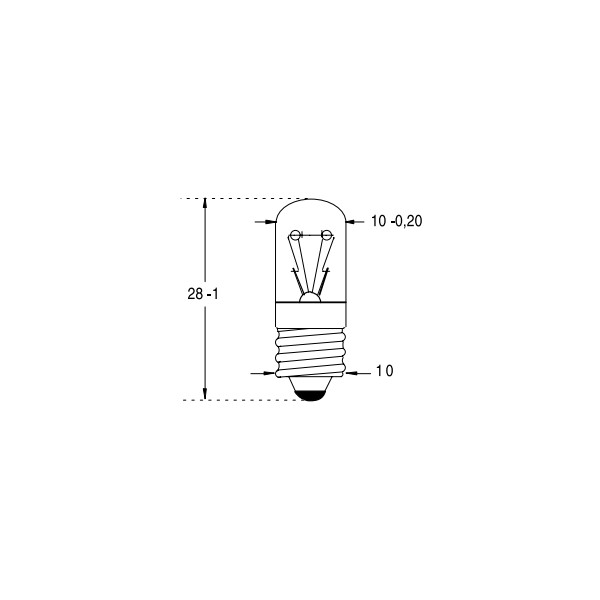 Lampe à Filament Orbitec - E10 - Ø10mm - 6,5V - 150mA - 1W - 2000H - Orbitec - 115076