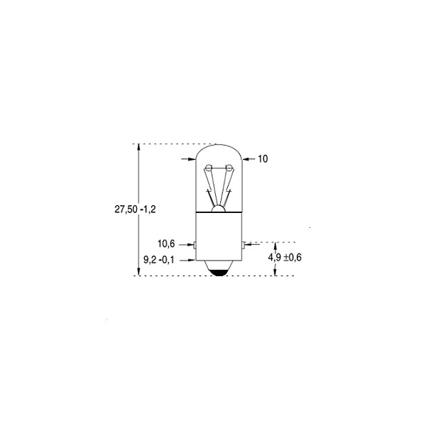 Lampe à Filament Orbitec BA9S 2 W – Standard - ø 10 x 28 mm – 12 V – 170 mA - Orbitec - 116130