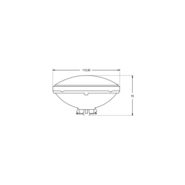 Lampe PAR36 - culot cosses à vis - Ø114 mm - 6.4V - 30W - 67000 CV - Orbitec - 006782