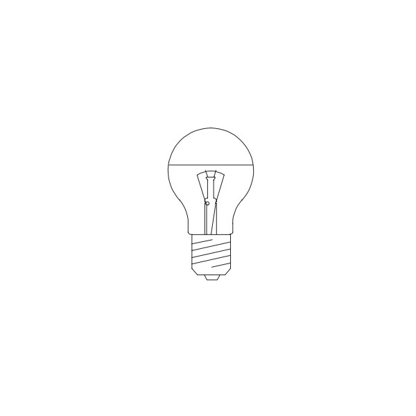 Lampe incandescente - E27 standard calotte argentée - Ø70 x 105mm - 230V - 75W - Orbitec - 007045