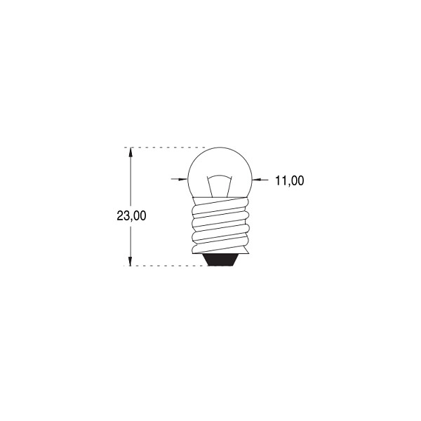 Lampe à viser pour torches et piles - E10 - Sphérique - 6V - 350mA - 2W - Orbitec - 114850