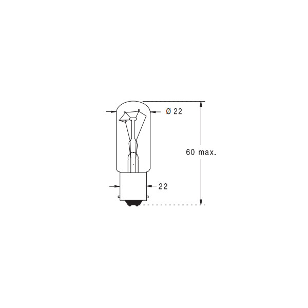 Lampe à Filament Orbitec - B22D - ø22mm - 240V - 15W - 1000H - Orbitec - 123750