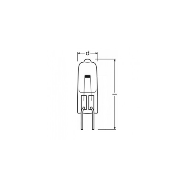 Lampe halogène très basse tension sans réflecteur - 64610 HLX - Ø11.5 x 44mm - 50W - 12V - G6.35 - Osram Lighting - 006697