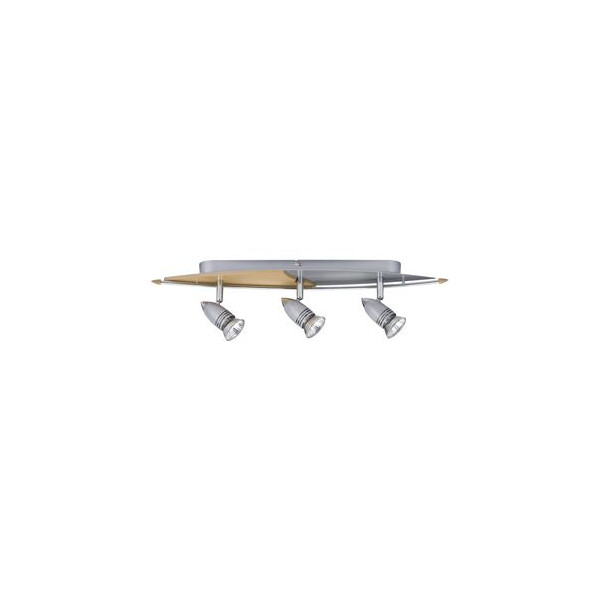 Réglette Paulmann Hilke 3, alu-bois - Paulmann - 66213