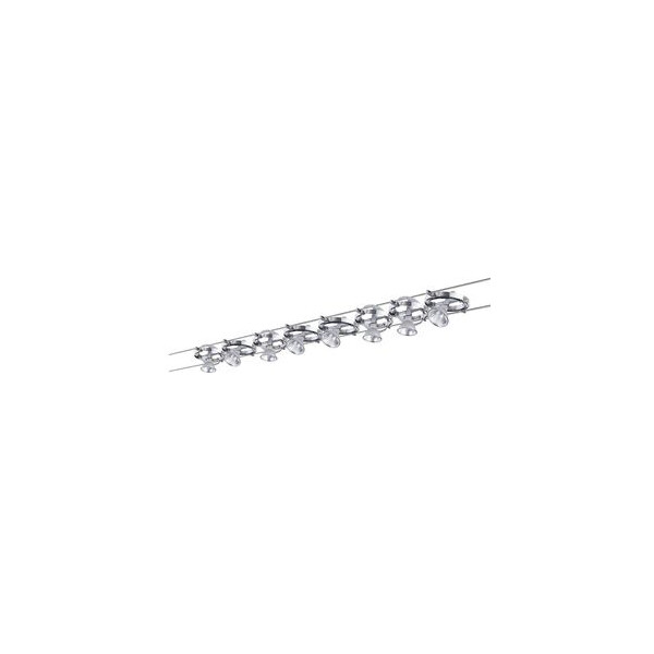 Kit câble halogène Paulmann Cardan Aluminium/Chrome, 8x35W