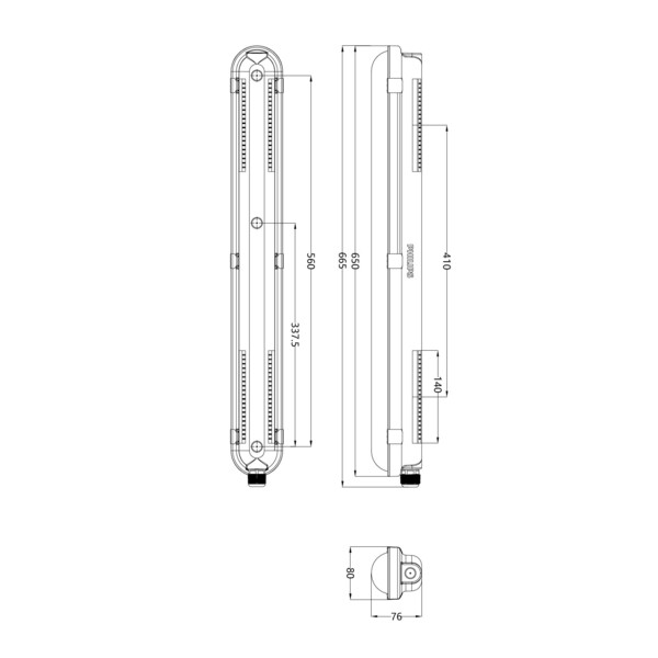 Coreline etanche led 600 wt120c 840 detecteur 13w 2000lm ip66 ik08 100khl80 - Philips - 359827