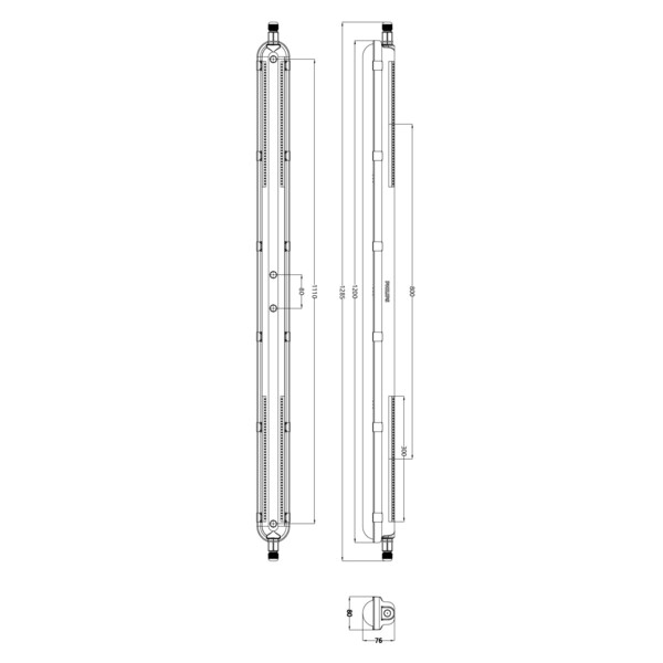 Coreline etanche led 1200 trav. wt120c 840 25w 4000lm ip66 ik08 100khl80 - Philips - 333223