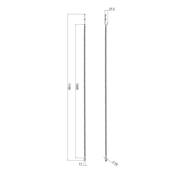 Câble de suspension pour coreline etanche tubulaire wt210c - Philips - 329660