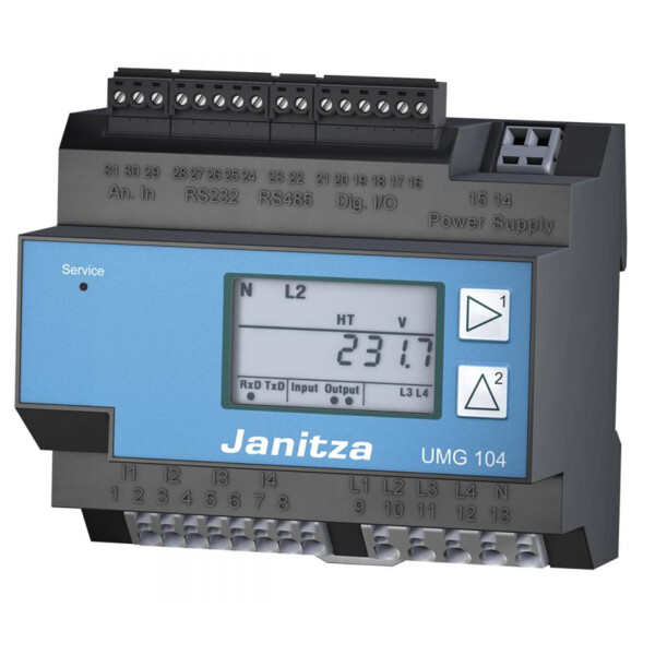Centrale umg 508 tri/tétra 256 mo de mémoire qualimétrie 8 ent. / 5 sor. num. comm. rs485/ethernet (modbus) profibus passerelle ethernet serveur web mail embarqué ce - Polier - 5221001