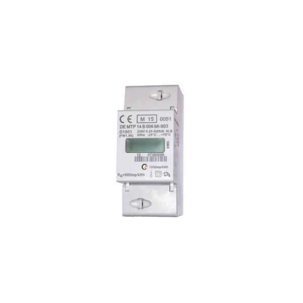 Compteur modulaire monophasé 65A affichage LCD conforme MID - Polier - D1001MOD