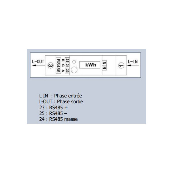 Polier Compteur Modulaire Monophasé 100 A Modbus simple tarif af - Polier - MM100LMOD