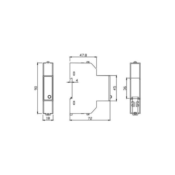 Polier Compteur Modulaire Monophasé 100 A Modbus simple tarif af - Polier - MM100LMOD