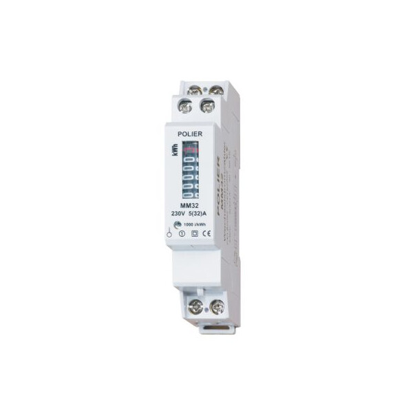 Polier Compteur modulaire monophasé 32A affichage mécanique - Polier - MM32M