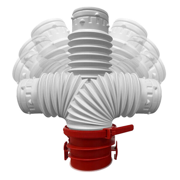 Piquage flexible sanitaire S&P Unelvent PFS80 pour VMC OCTEO D80 mm  - S&P France - 890050