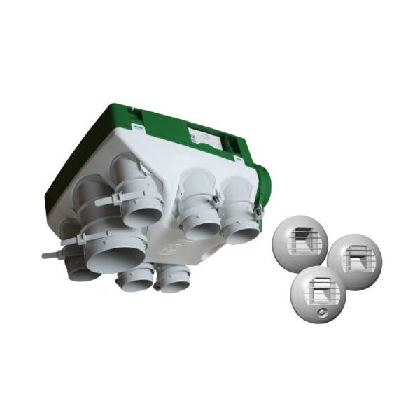 Kit VMC hygroréglable Ozeo-cc KHB pour logement T5/7 P Ecowatt - S&P France - 600611