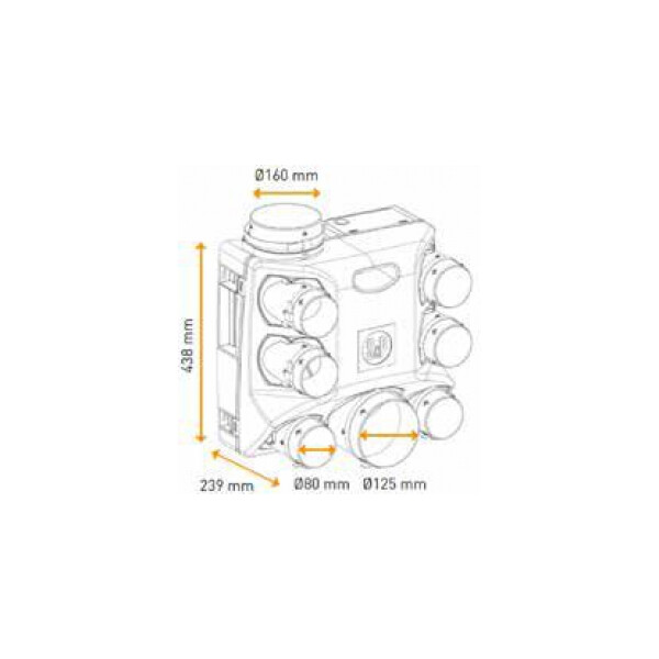 Kit VMC hygroréglable Ozeo 2 - cc KHB pour logement T3/7 à Piles Ecowatt - S&P France - 602611