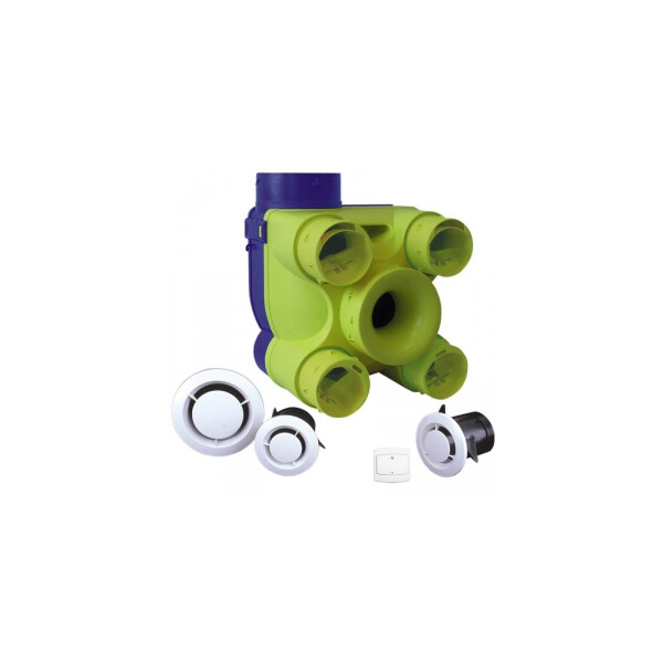 Kit VMC standard, pour l'habitat pavillonnaire du T1 au T7 jusqu'à 4 sanitaires. (VENTURIA ST K) - S&P France - 603146