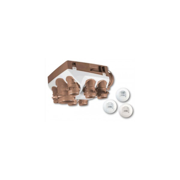 Kit VMC hygro basse conso type B pour logements T3/6 jusqu'à 6 sanit. B piles. (OZEO ST KHB T3/7 P) - S&P France - 603711