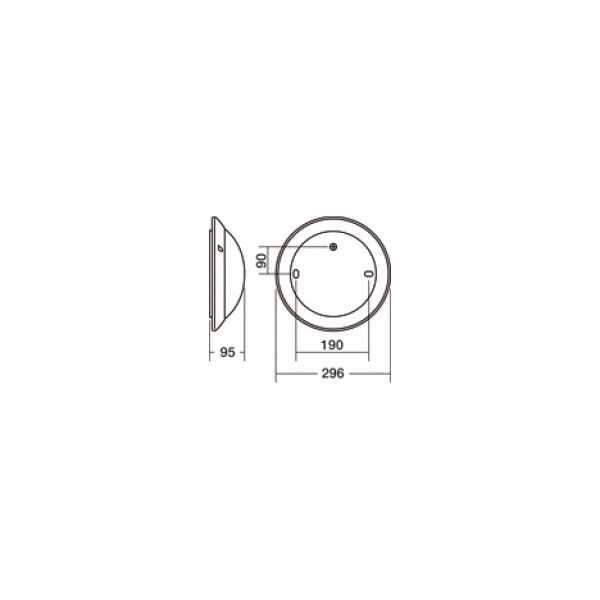 Hublot Chartres Rond jupe simple taille 1 blanc E27 53W avec Détecteurion intégrée - Sarlam - Sarlam - 516570