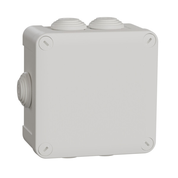Mureva box - boite de dérivation avec embouts - 105x105x55 - ip55 - blanc polair - Schneider Electric - IMT05025