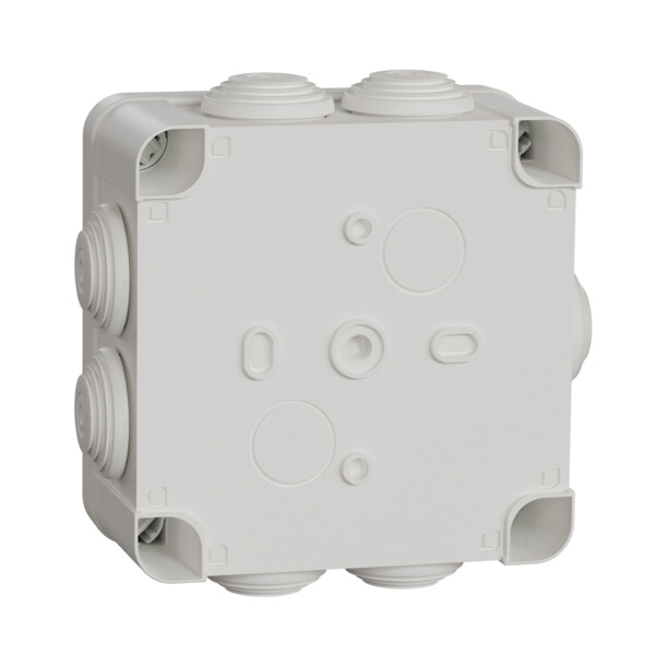 Mureva box - boite de dérivation avec embouts - 105x105x55 - ip55 - blanc polair - Schneider Electric - IMT05025