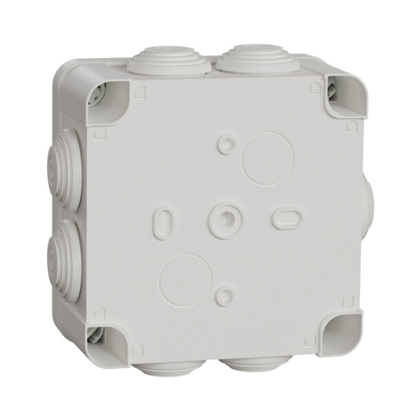 Mureva box - boite de dérivation avec embouts - 105x105x55 - ip55 - blanc polair - Schneider Electric - IMT05025
