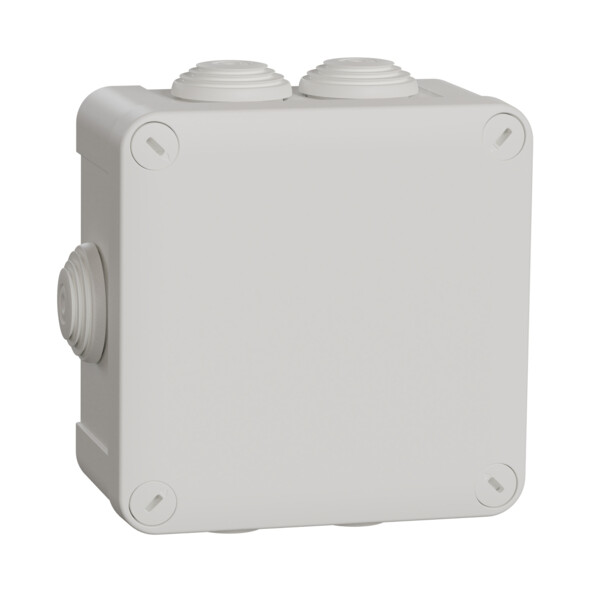 Mureva box - boite de dérivation avec embouts - 105x105x55 - ip55 - blanc polair - Schneider Electric - IMT05025