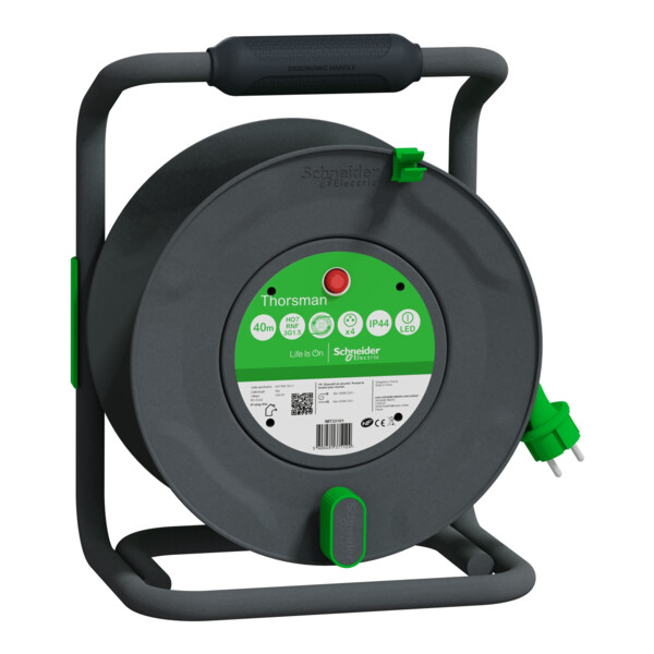 Thorsman - enrouleur de chantier - 40m - 1,5mm² - h07rnf 3g - ip44 - 4 prises - Schneider Electric - IMT33161