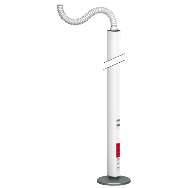 OptiLine 45, colonne mobile aluminium laqué blanc polaire 2 faces 2,45 m - Schneider Electric - ISM20117P