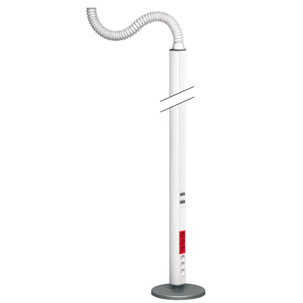 Optiline 45, Colonne Mobile Aluminium Laqué Blanc Polaire 1 Face 2,15 M - Schneider Electric - ISM20131P