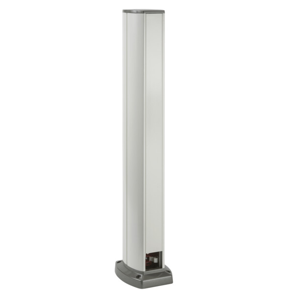 OptiLine 45 - colonnette aluminium laqué blanc polaire - 2 faces - 0,7 m - Schneider Electric - ISM20203P