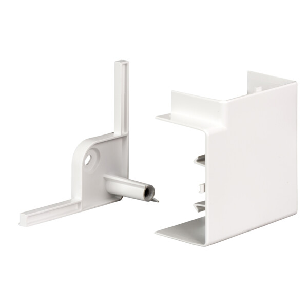OptiLine 45 goulotte pvc blanc polaire 95 x 55 mm - angle plat 90° - Schneider Electric - ISM10203P